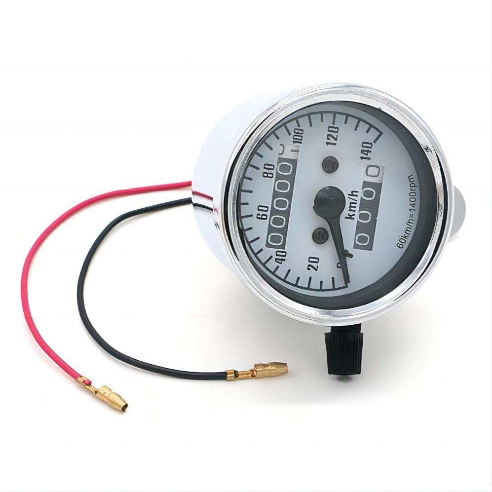 Спидометр, Мотоцикл, Общего назначения, Механический, Отображение максимальной скорости, 140 км/ч, Мини-спидометр, 12 В,