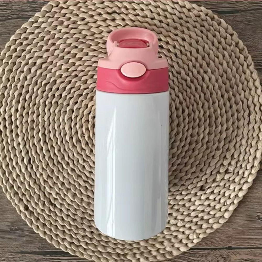 Fashion 12oz Sublimation Straight Sippy Cup Flip Top Double Kids Bottle Stainless Steel Double Wall Gifts Sippy Bottle
