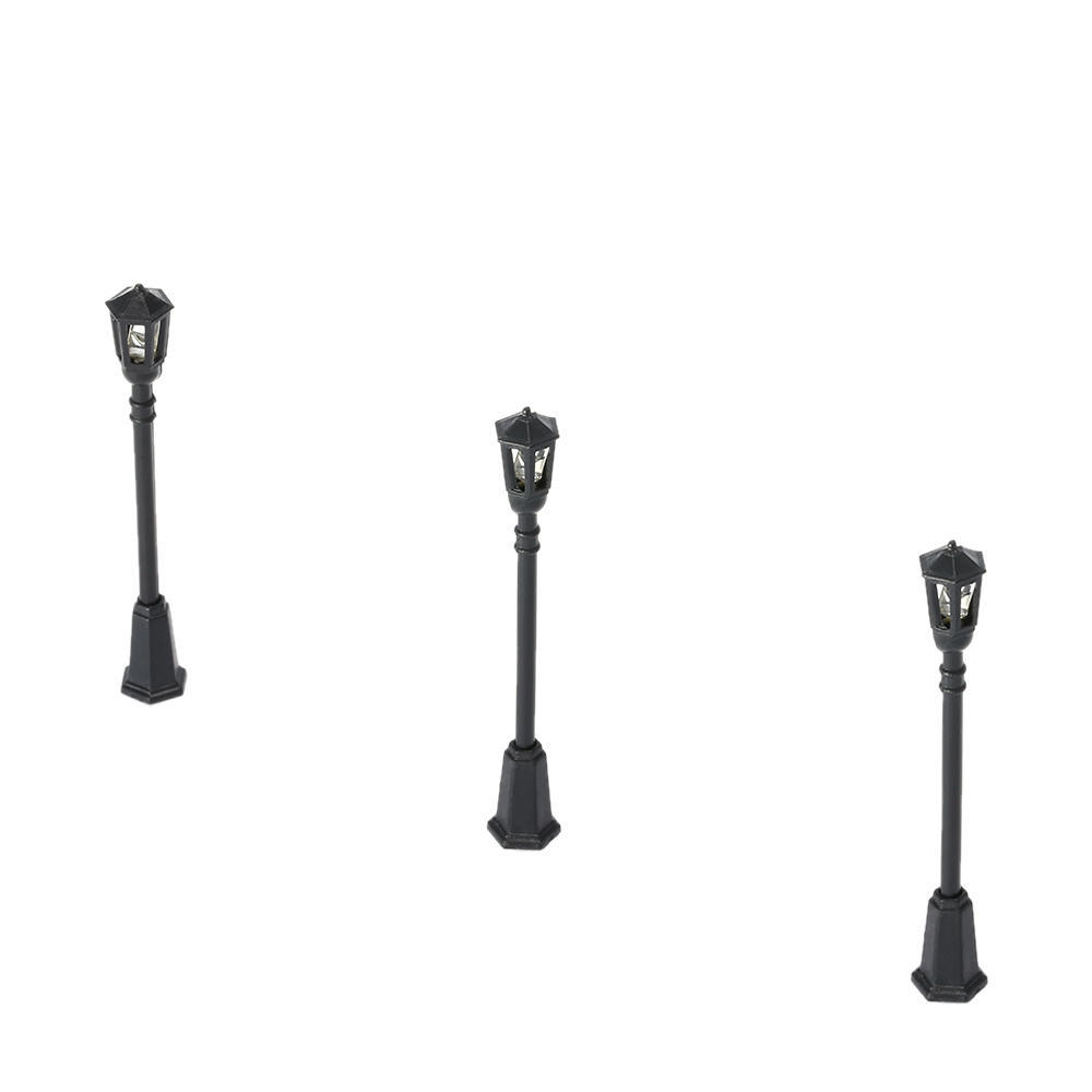 20 штук Металлические парковые фонари Шестигранные одноламповые светодиодные фонари Модель фонарного столба Уличное освещение