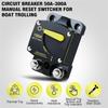 150 Amp Circuit Breaker With Manual Reset Switch Black Plastic For Marine Rvs Yacht Trolling Boat Battery Solar System