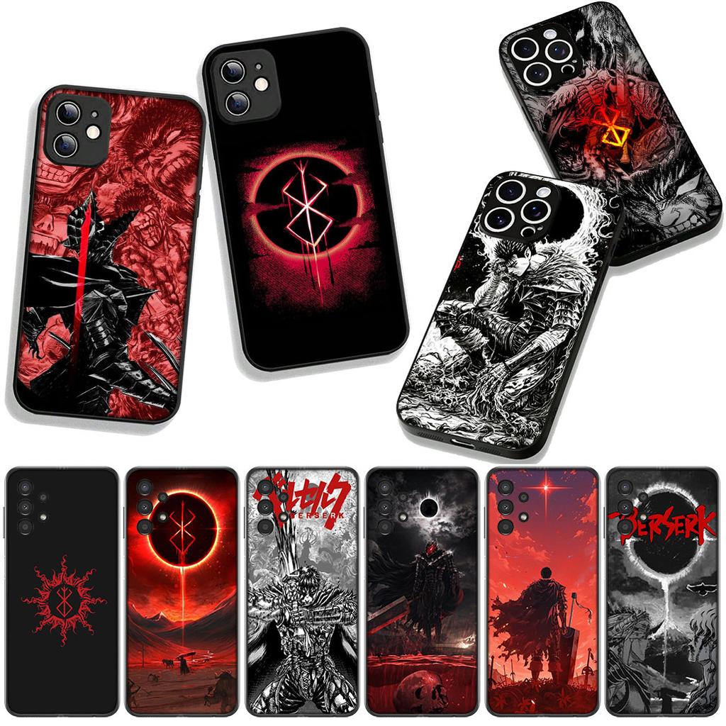 Чехол для телефона B-Berserks Постер Гатс Чехол для Apple iPhone 16 15 14 Plus 13 12 Mini 17 Pro Max + ProMax 16E Air 15+ Чехол