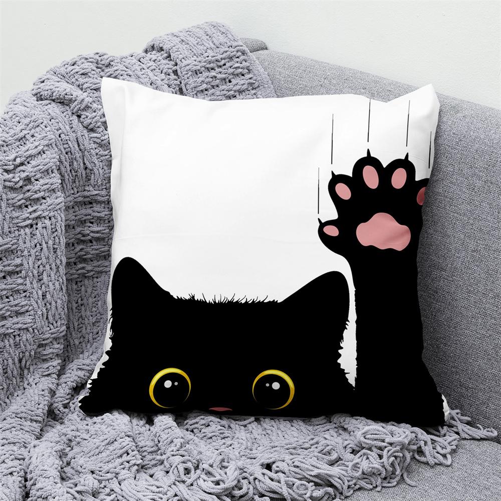 Juste de coussin en velours, анималистический цветочный узор, декоративная ткань taie d'oreiller, oreiller pour la maison, канапе, chambre, voiture, loup, vache