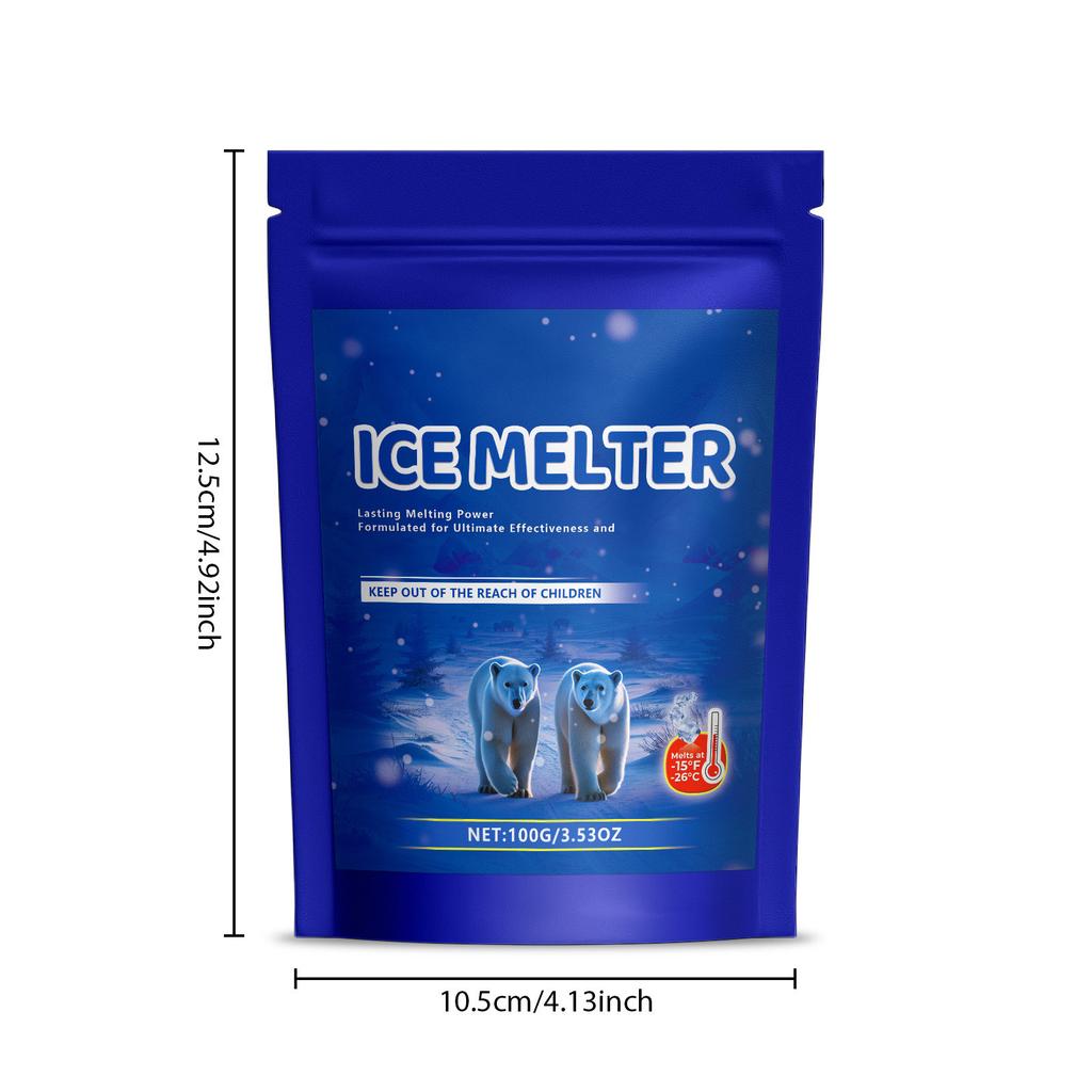 Ice and Snow Melter Fast Acting Salt Based Ice Melter Safer for Melting On Concrete Plants Shoes Driveway and Metal