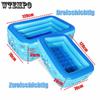 120cm 2/3layers Inflatable Square Swimming Pool Children Inflatable Pool Bathing Tub Baby Kid Home Outdoor Large Swimming Pool