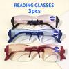 3pcs Stylish Colorful Reading Glasses for Men and Women Vision Correction with +1.0 To +4.0 Fashionable Lightweight For Reading