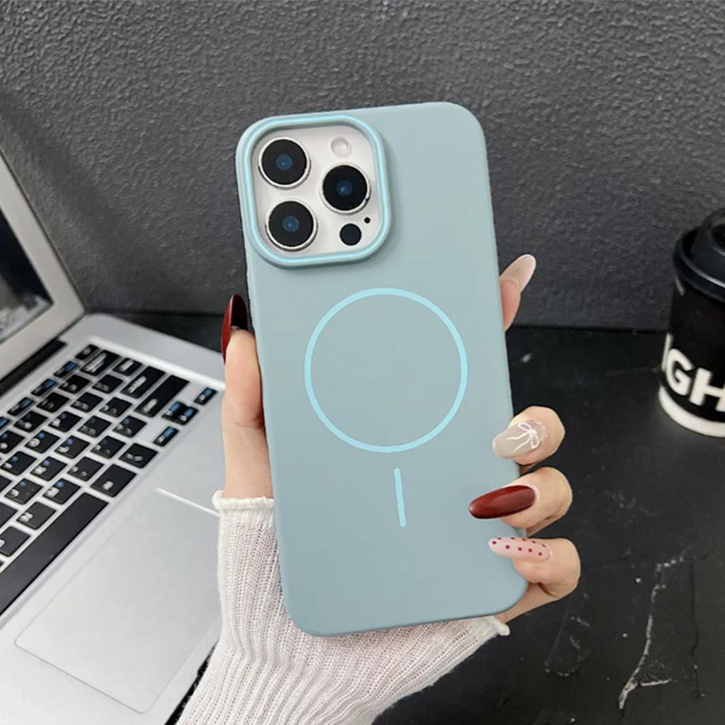 Magnetic Suction Soft PC Shell New Trendy Female Protective Cover Ins Style Couple Fashion Frosted Love Frosted Hard Shell