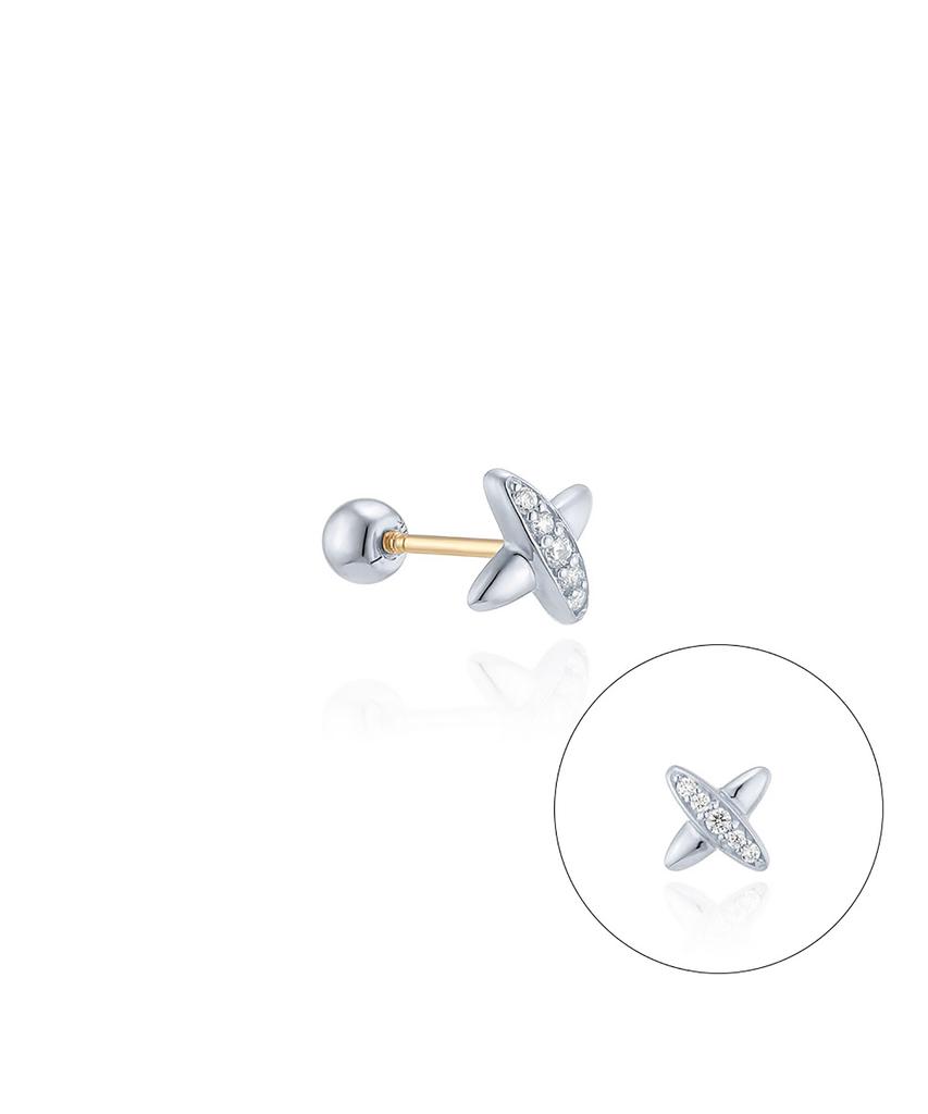 Пирсинг Lloyd Cross Half Setting из 14-каратного золота Lpfp2006G