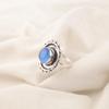 Кольцо с камнем «кошачий глаз» темно-синего цвета, Ювелирное изделие из стерлингового серебра 925 пробы, Дизайнерское кольцо ручной работы, Подарок для сестры