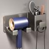 Without Drilling Hair Dryer Holder Multi-Functional Blower Holder Hair Dryer Shelf  Comb Storage