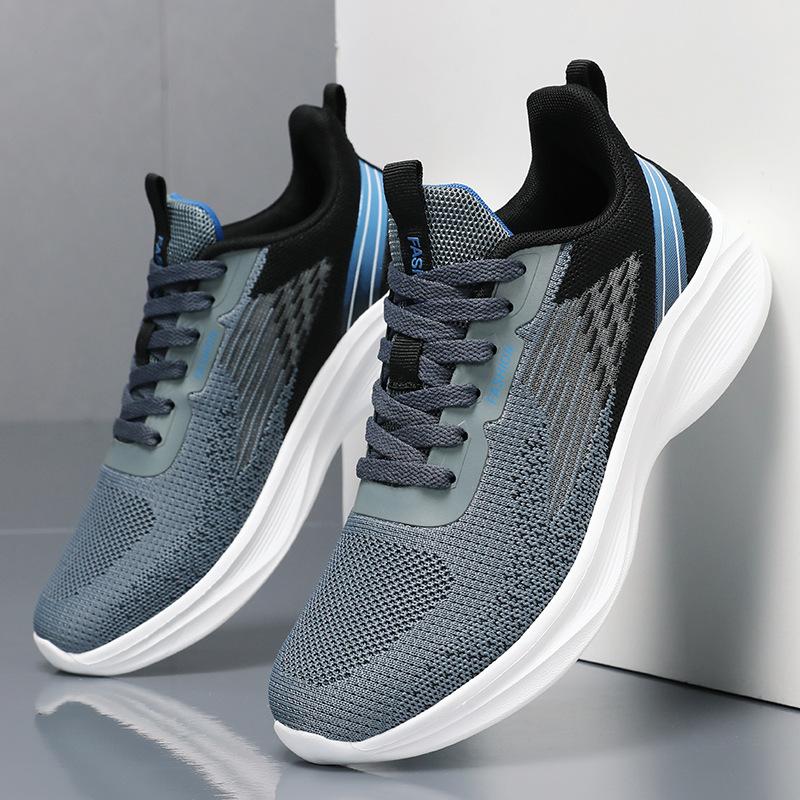 Мужские кроссовки осень 2024 года на шнуровке для бега, легкие, нескользящие, дышащие, повседневные, модные, трендовые, спортивная обувь Zapatillas
