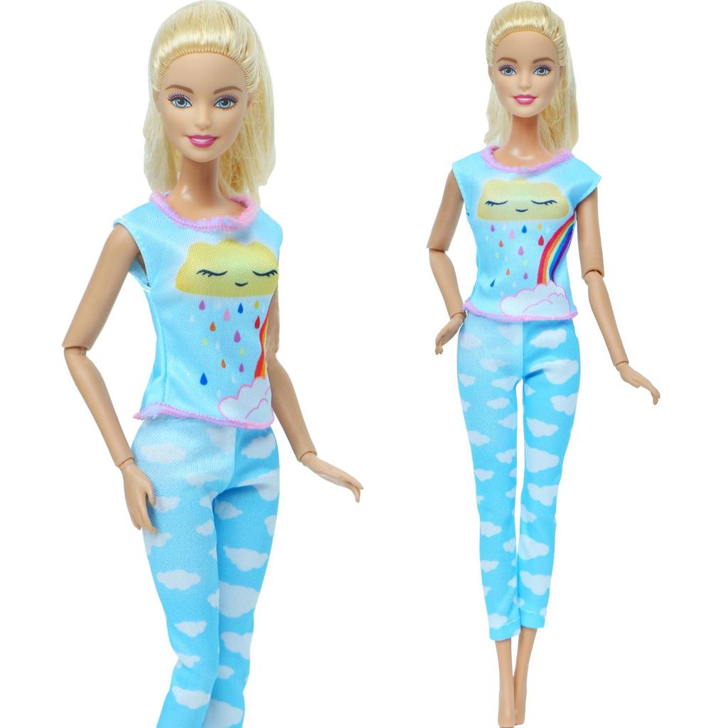 5 Girlish Outfits for 30cm Dolls Floral Dress Flower Shorts Tops Pink Clothes for 1/6 11.5 Inch Doll Gift Set for Girl Toy