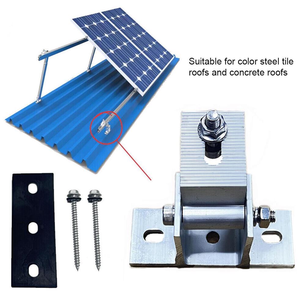 2 Pcs Solar Panel Mounting Brackets Rust Prevention 15-30 Degree Angle Lightweight Mount Bracket Solar Panel Tilt Mount Brackets
