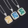 Jewelry High Carbon Diamond Pendant Female Full Diamond Inlay 10 * 12