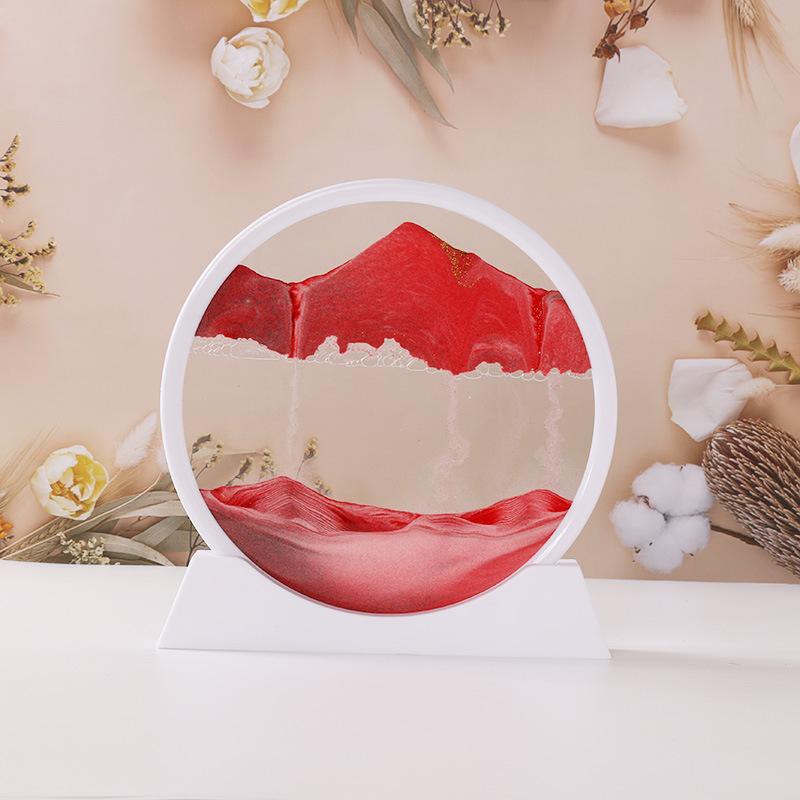 Sandscape Рамка для живой песочной анимации Зыбучий песок 3D Динамические жидкие песочные часы Кинетическая песочная картина Текущий песок Офис Домашний декор Подарки