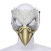 Adjustable Eagle Mask Half Face Animal Mask Lifelike Halloween Party Cosplay Costume Mask with Long Nose for Women Men