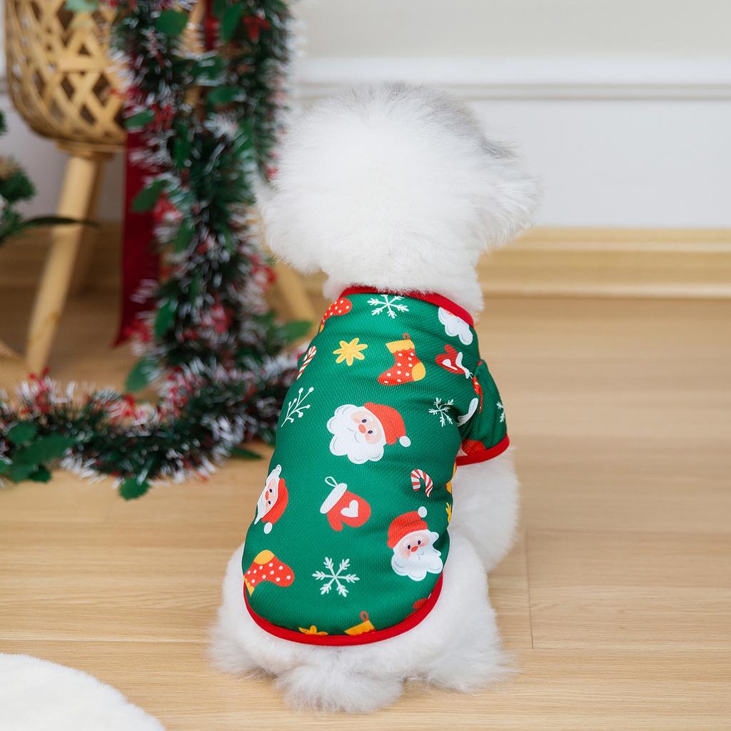 Halloween Small and Medium Dog Sweater Christmas Pet Clothes Bicycles Thanksgiving Dog Clothes Thin