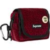 Supreme Мини-кошелек из бархата Красный леопард