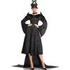 Satin Stylish Black Maleficent Costume For Women Inspired By Iconic Disney Character For Halloween And Cosplay Events