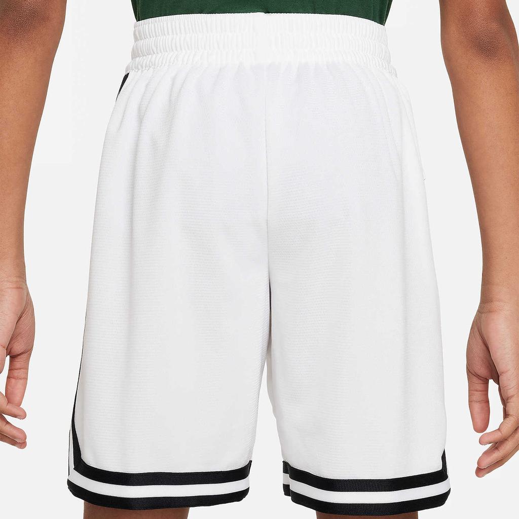 Nike Детские баскетбольные шорты, эластичные, с логотипом, свободные, повседневные шорты, детские шорты, белые FJ6802-100
