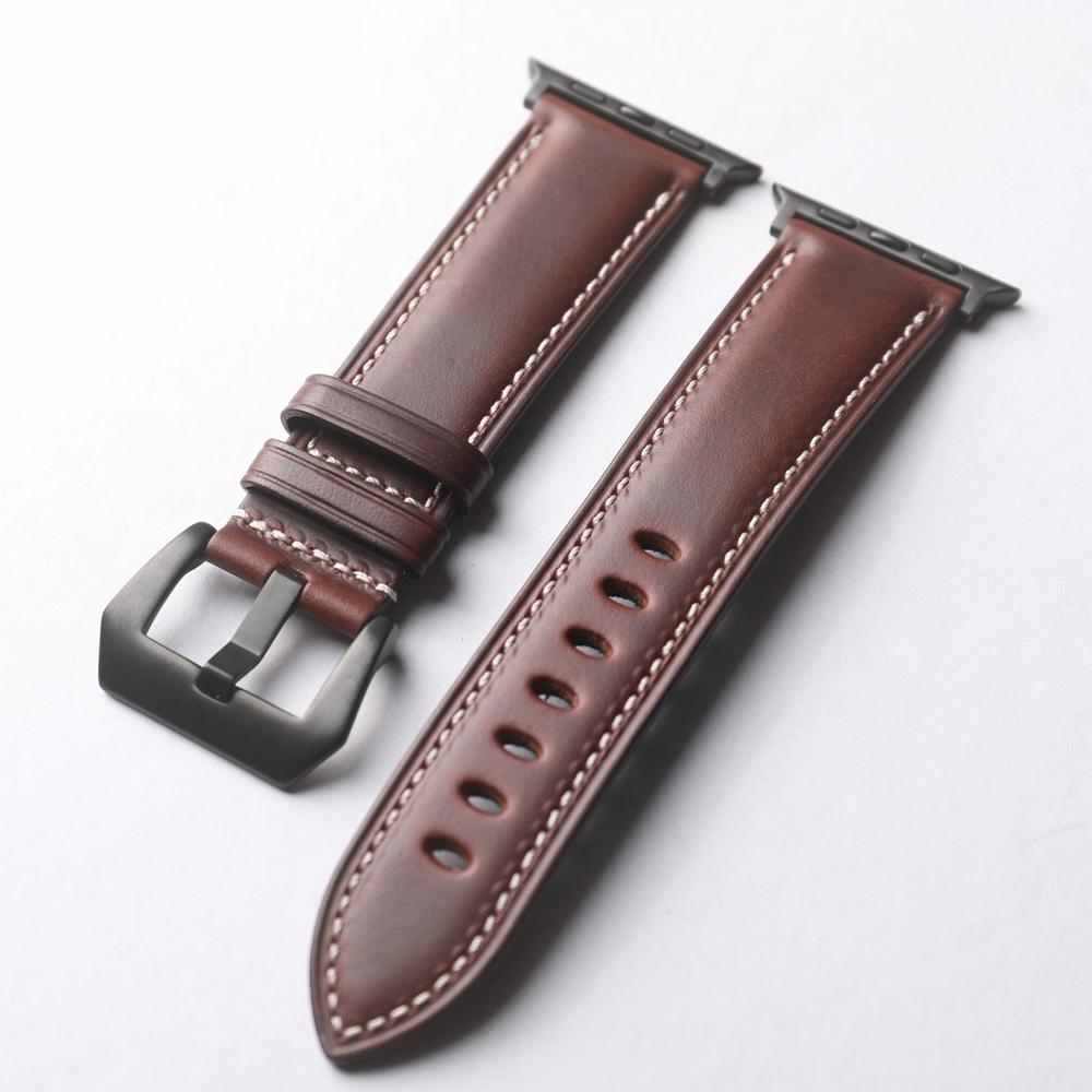 Классический ремешок из натуральной кожи ручной работы из США, Чикаго, подходит для часов Galaxy Watch Ultra, 47 мм, винтажный, мягкий, мужской браслет коричневого цвета
