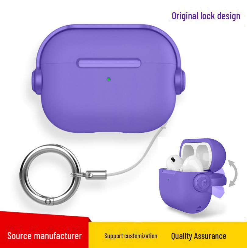 Чехол для AirPods Pro 2 с ремешком и замком на голове — подходит для AirPods 4