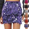 Women's High Waist Sexy Beaded Sequined Skirt Hip Skirt Short Skirt Short Skirt