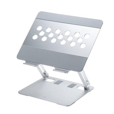 Sanwa Supply Алюминиевая подставка для ноутбука, регулируемая, серебристая (Тип угла/высоты) КПК-STN58S