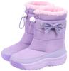 Arisana Snow Cold Weather Boots with Spiked Size M Kids' Boots, Girls' Ribbon, Lavender, (19cm-20cm)