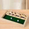 Игра Shut The Box - Деревянная игра с числовым полем и 2 кубиками, Портативная дорожная игра для семейных вечеринок для взрослых и молодежи, Стратегическая игра