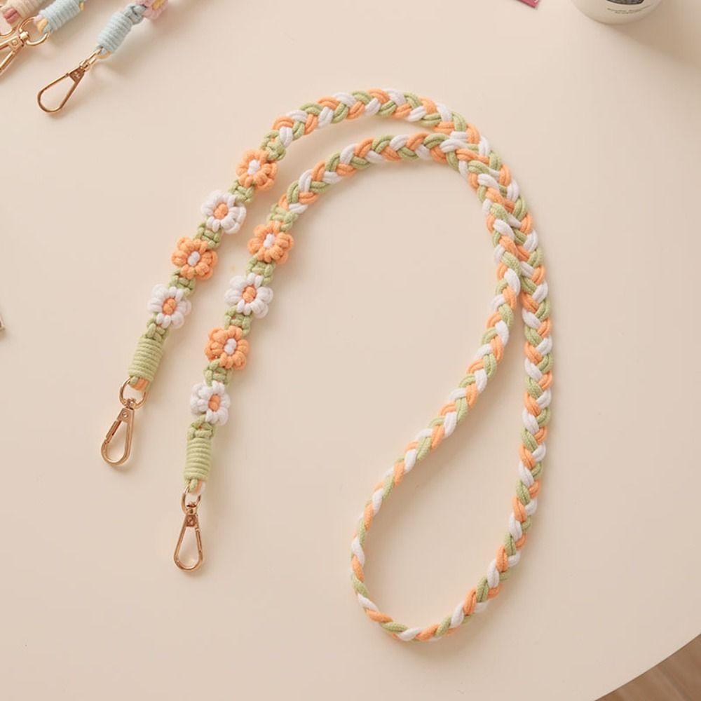Ручная работа Цветочная плетеная цепочка Сумка против потери Плетеная веревка Плетеная ромашка Подвесная цепочка Шоппинг