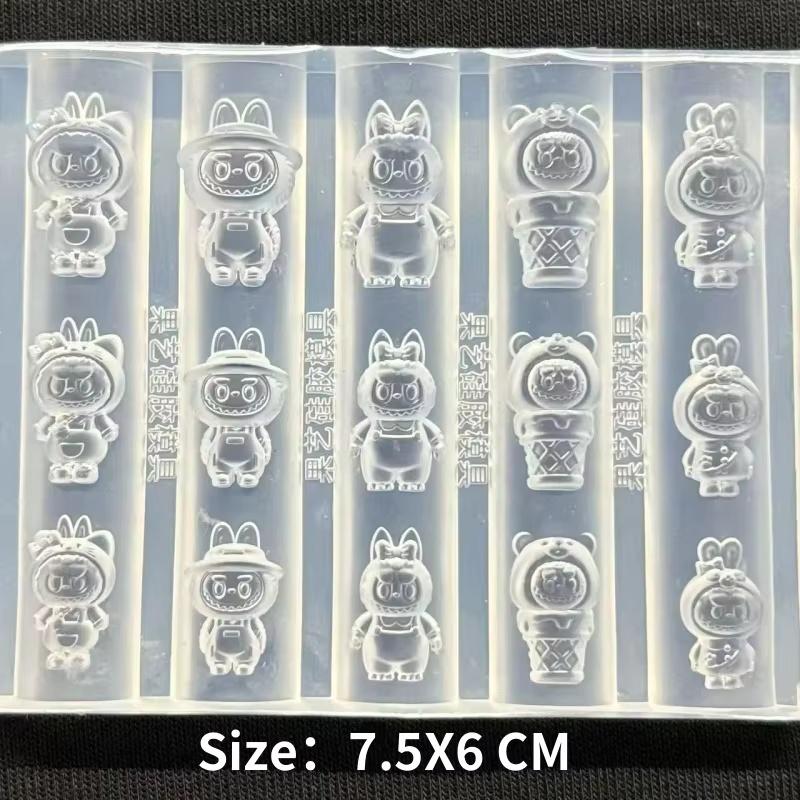 3D Silicone Nail Mold Kawaii Cartoon Hello Kitty Kuromi Template Nail Art Carving Mold DIY Manicure Decorations Design Stencils