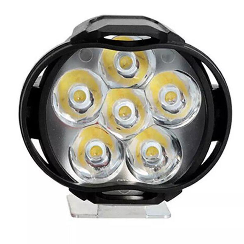 1 LED Motorcycle Headlight White Super Bright 6 LED Work Spotlight