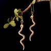 Snake Earrings, Cobra Earring, Python Earring, Snake Hoops, Gift, Long Earrings, Snake Brass Earring, Snake Jewelry