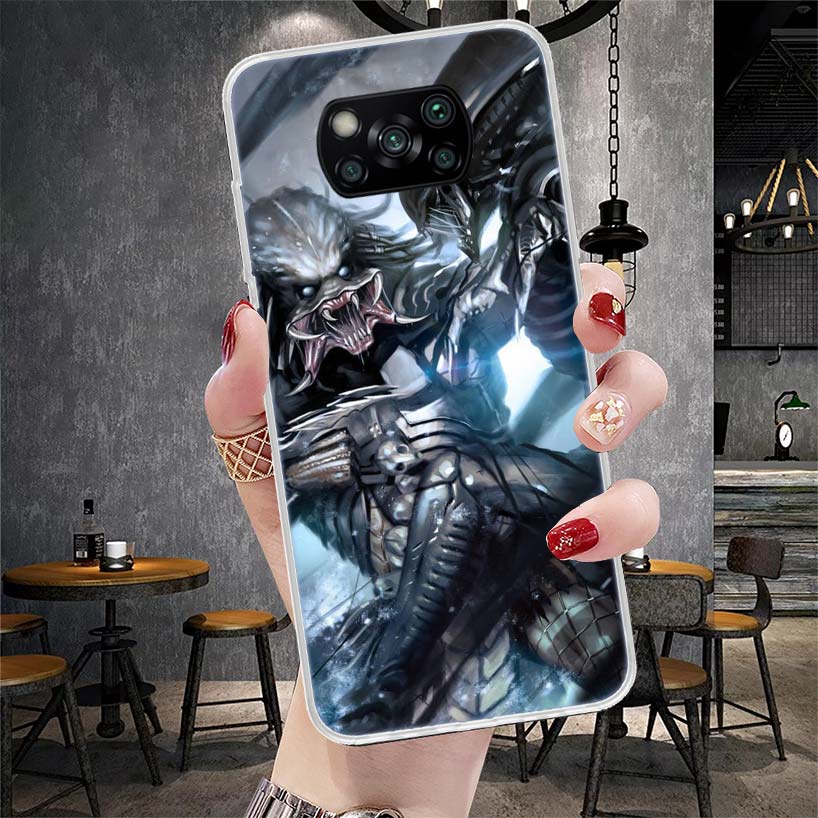 Alien Vs Predator Painted Soft Phone Case For Xiaomi Redmi 15C 15 13C 13 Poco X5 X6 X7 F7 Ultra M7 12C 12 10 10C 9C 9A 9T 9 Fund