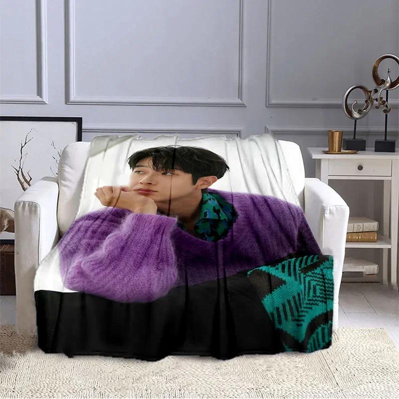 Korean Drama Our Beloved Summer Series Printed Blankets Choi Woo-shik Kim Da Mi Print Flannel Blanket Tv Show Quilt Fans Gift