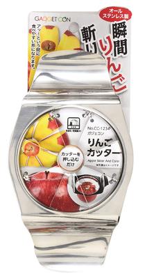 PEARL METAL Яблоко Длинный x 11 см Широкий x 5 см Гаджеткон Резак, Серебристый, 8,7 см Высокий, CC-1234