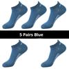 5 Pairs Of Mens Summer Thin Mesh Breathable Mens Polyester Sports Socks Sweat Absorbing Short Socks