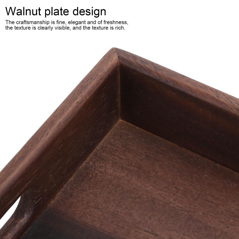 Polished Fruit Tray Wooden Coffee Serving Tray Multi Functional Decorative Platter Home Storage