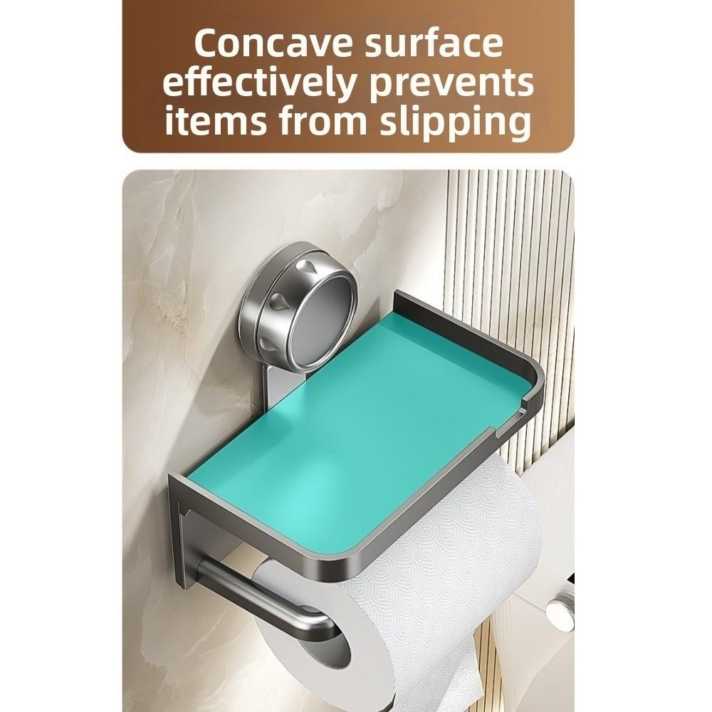 Double Layer Bathroom Paper Holder Suction Cup Toilet Paper Rack Tissue Holder  Bathroom
