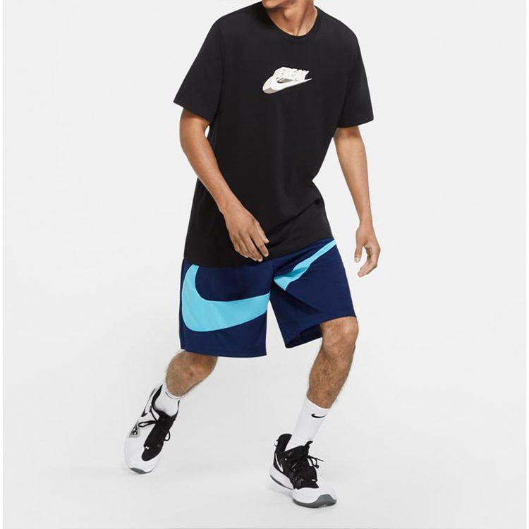 Nike Футболки Мужские Черные С Круглым Вырезом Умеренный Прямой Крой CV1096-010