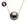 Necklace - - Tahitian Cultured Pearl A+ - Yellow Gold - 11-12 Mm - 42 Cm