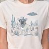 Retro Western Cowboy Mastiff and Kids Tshirt, Funny Wild West UFO Dog Tand Kids Tshirt, Gen Z Joke T-and Kids Tshirt, Brainrot Dog Lover Gift