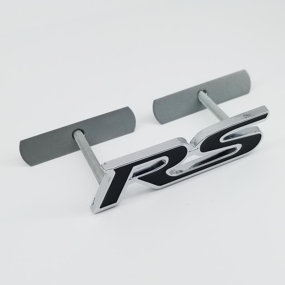 3D Metal Logo RS Emblem Letters Car Front Grille Badge Rear Trunk Sticker For Honda Civic City Fit Shuttle Jazz Car Acceessories
