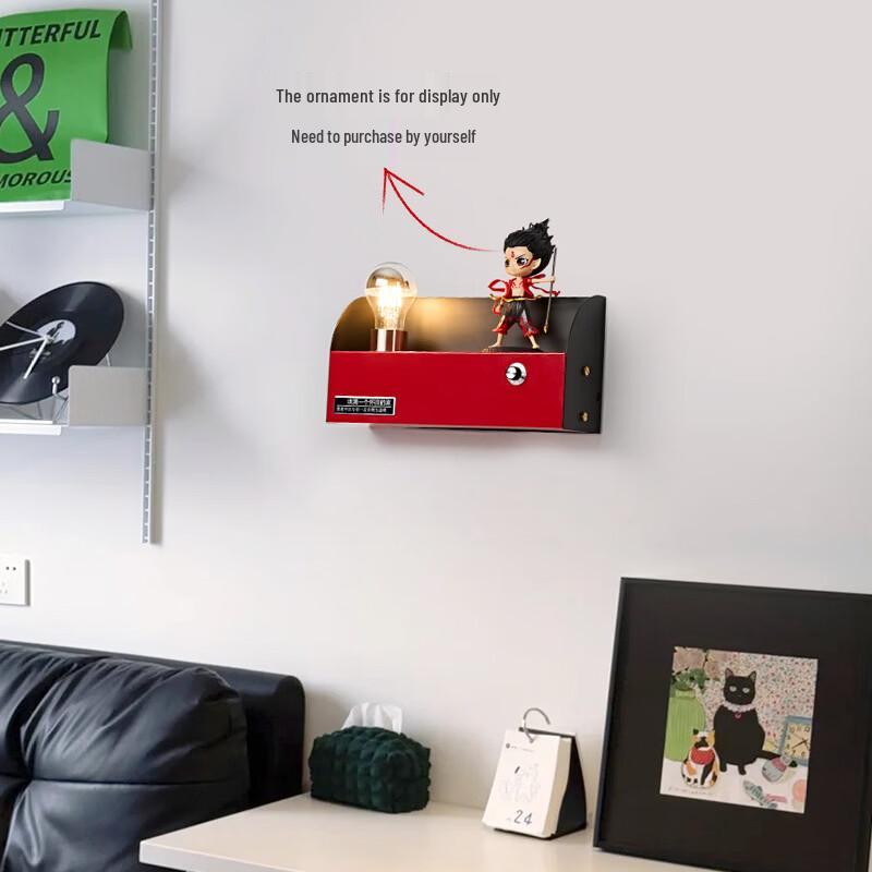 NuFeng Vintage Wall Sconce with Storage Shelf