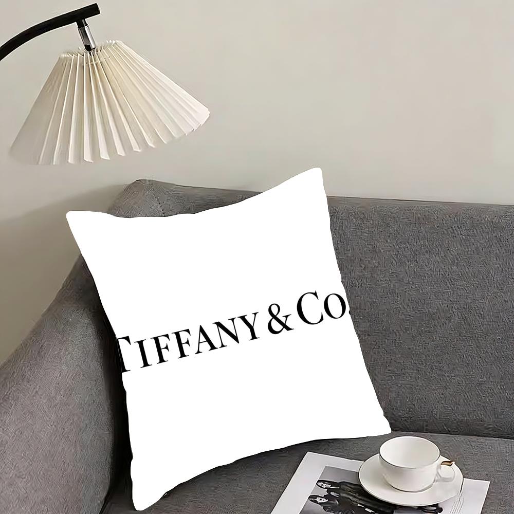 Подушка-чехол Tiffany & Co с эффектом 'Cushion Cover', двусторонняя, плюшевая – Для автомобиля, дивана, спальни, идеальный подарок.