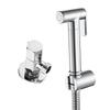 Hand Held Bidet Sprayer Douche Toilet Kit Bidet Faucet Brushed Gold Round Shattaf Shower Head Copper Valve Set Jet Bidet Faucet