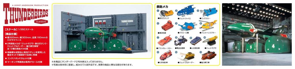 Aoshima Bunka Kyozaisha Thunderbird Thunderbird 2 Container Dock Scale Plastic Model No.10 No. 1/350