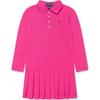 Платье Polo с вышитым логотипом, с коротким рукавом, детское, розовое 312950842-001