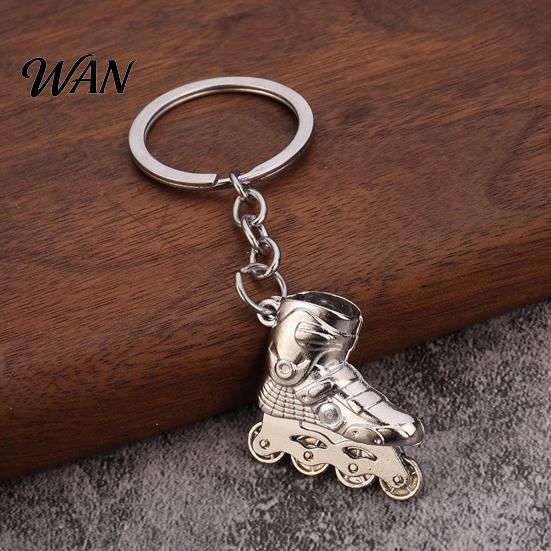 Restored 3D Roller Skate Pendant Zinc Alloy Keychain Pendant, Simulated Shape Gift Key Ring, Multiple Colors Practical Hanging Charm