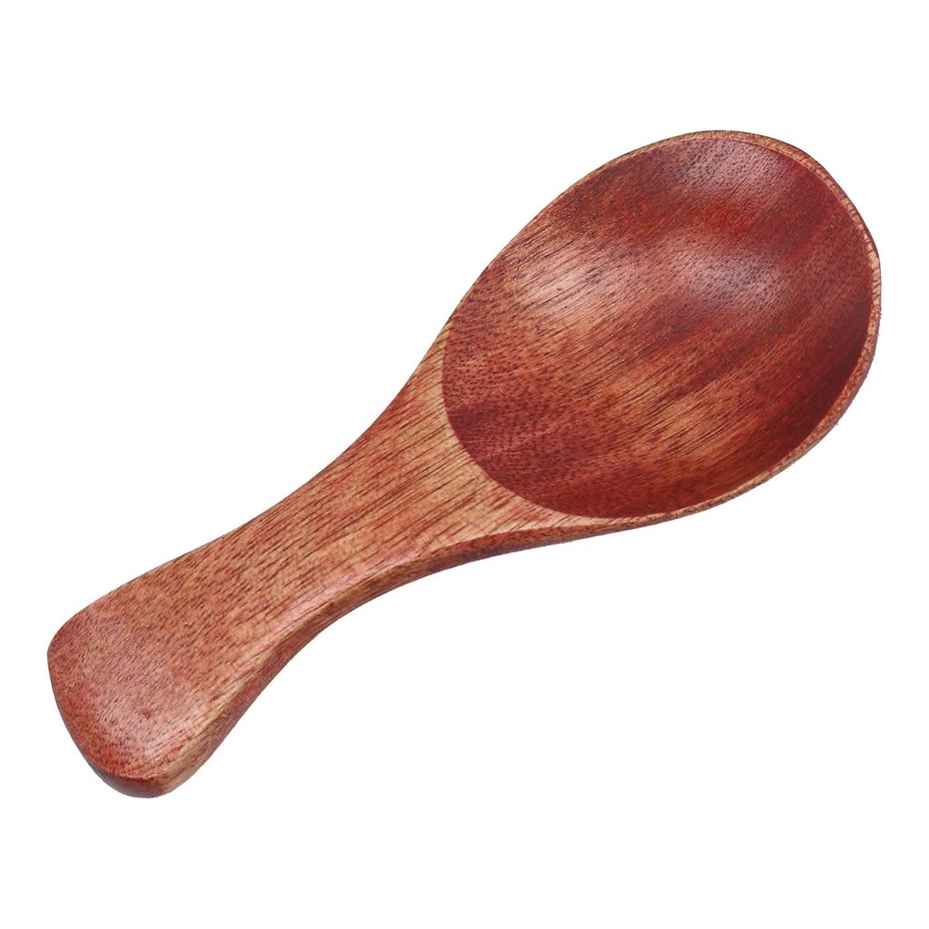 10pcs Poon Wooden Short Handle Wide Mouth Milk Powder Seasoning Spoon Kitchen Utensil